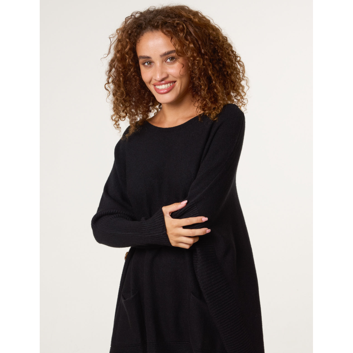 Boxy Jumper With Buttons
