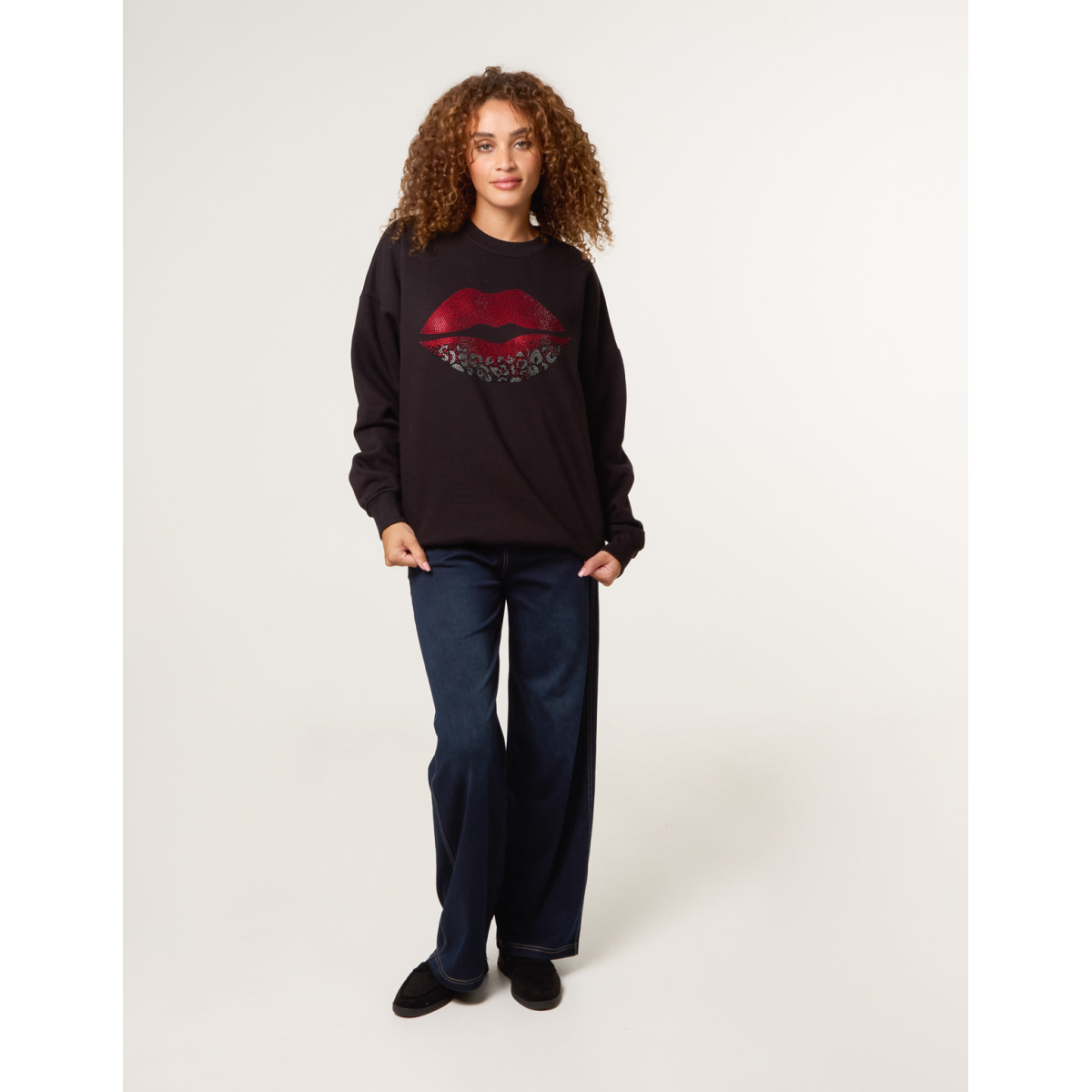 Rhinestone Lips Sweatshirt