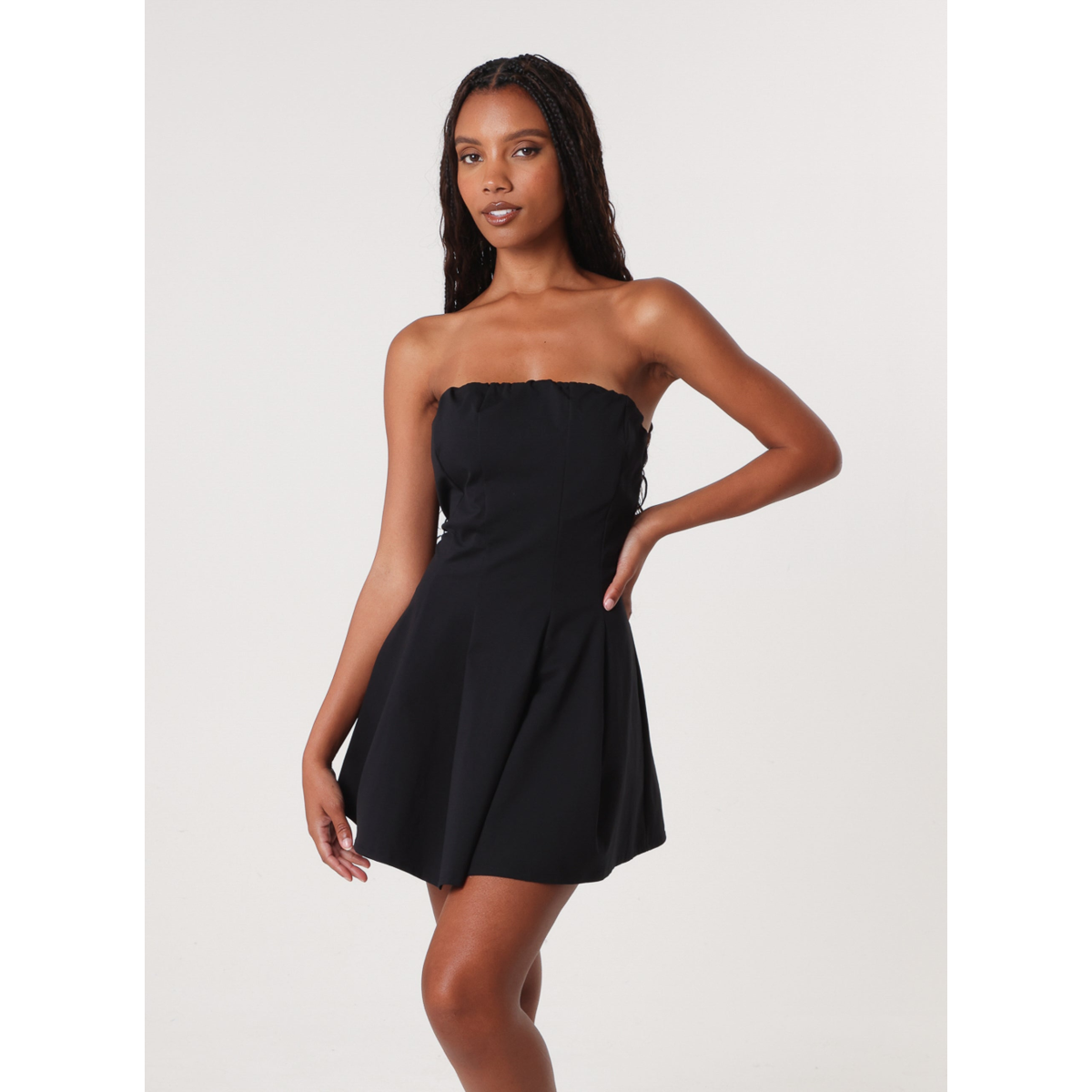 Bandeau Seam Detailed Mini Dress