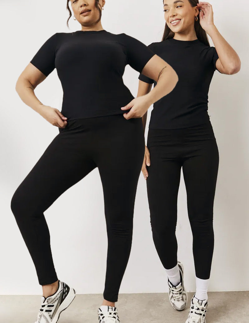 Black 2 Pack Jersey Legging