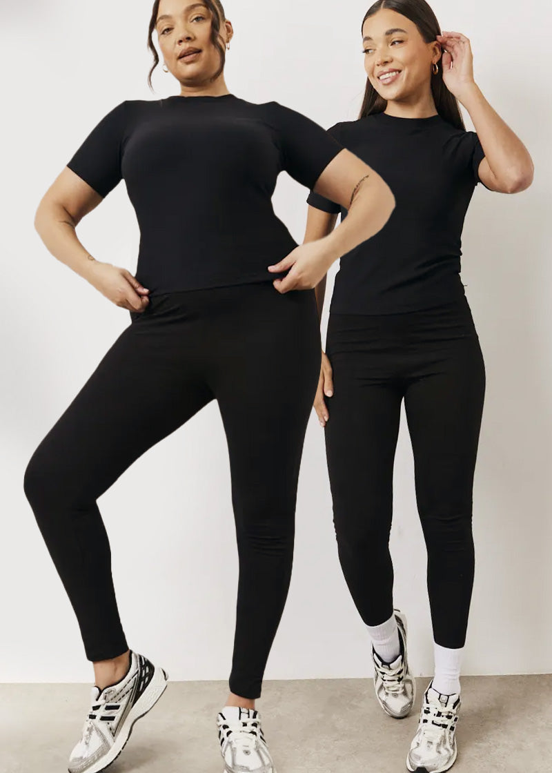 Black 2 Pack Jersey Legging