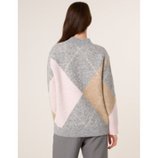 Argyle Knitted Crew Neck Jumper