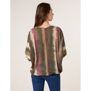 Printed Round Neck Long Sleeve Top