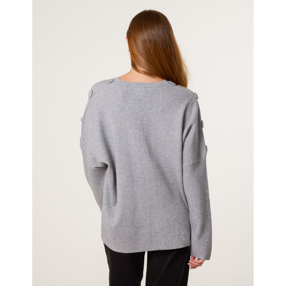 V Neck Button Jumper