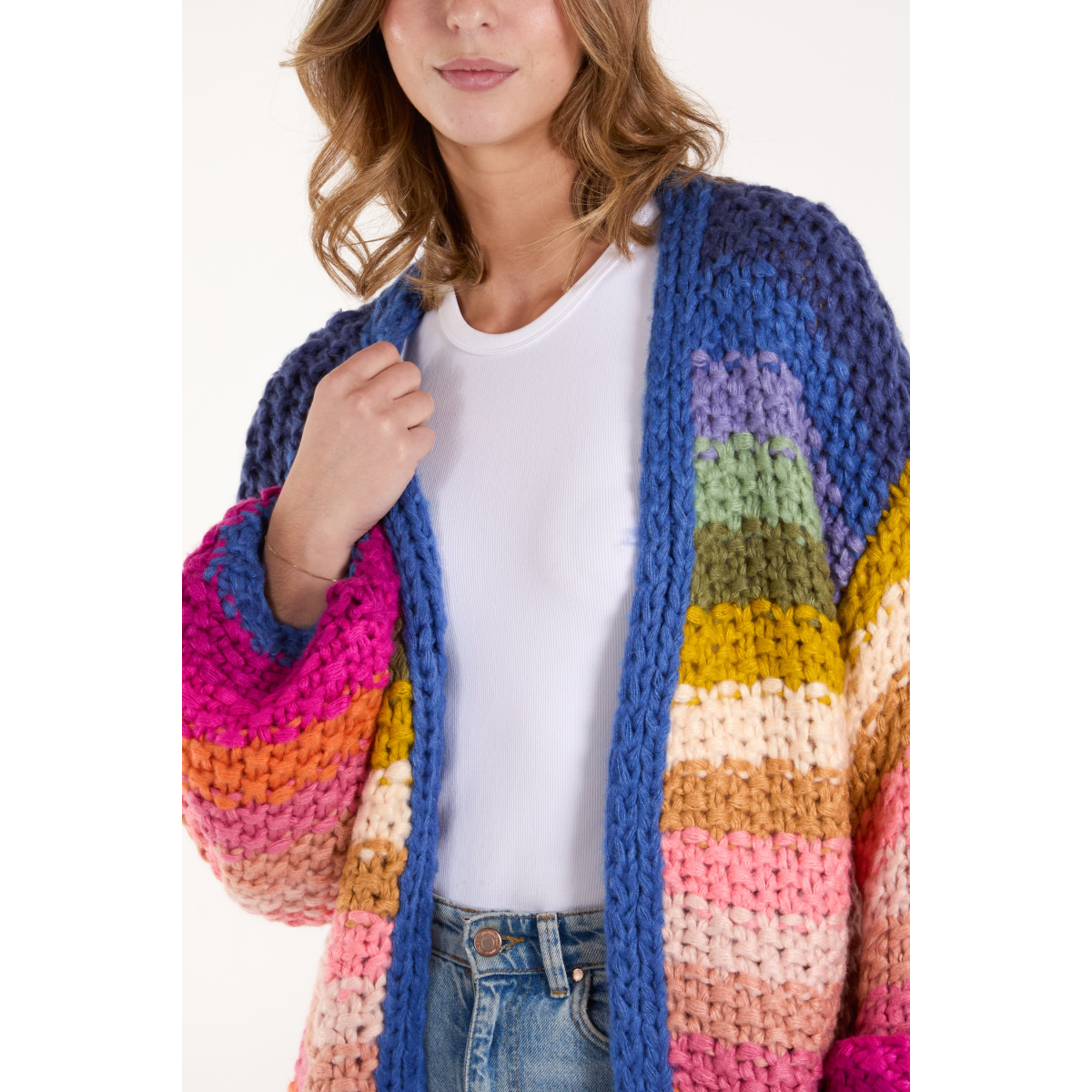 Colourful Striped Cardigan