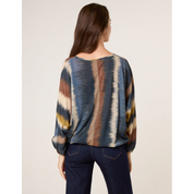 Printed Round Neck Long Sleeve Top