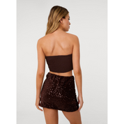 Velvet Sequin Bra Cup Bustier