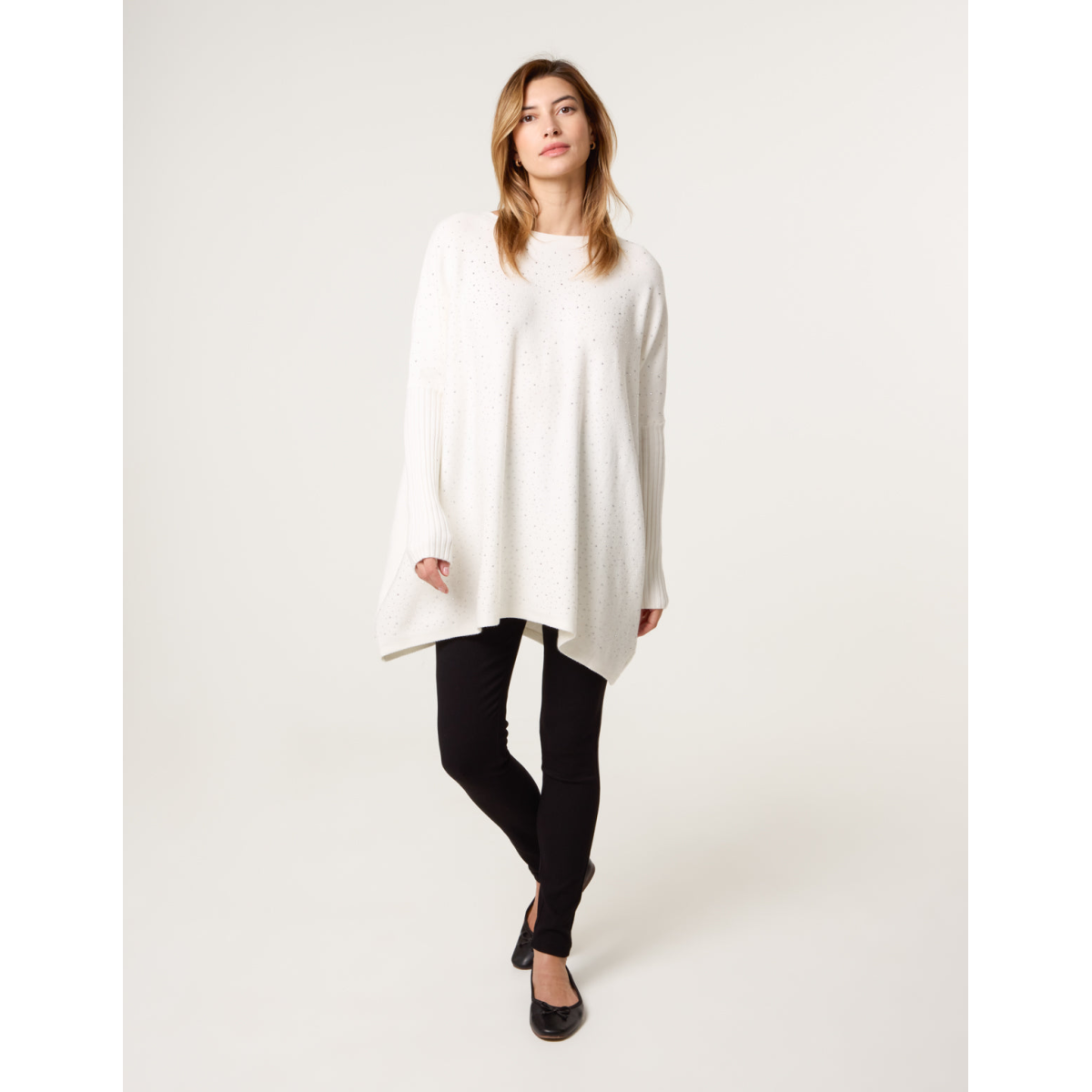 Scattered Embellished Knit Jumper