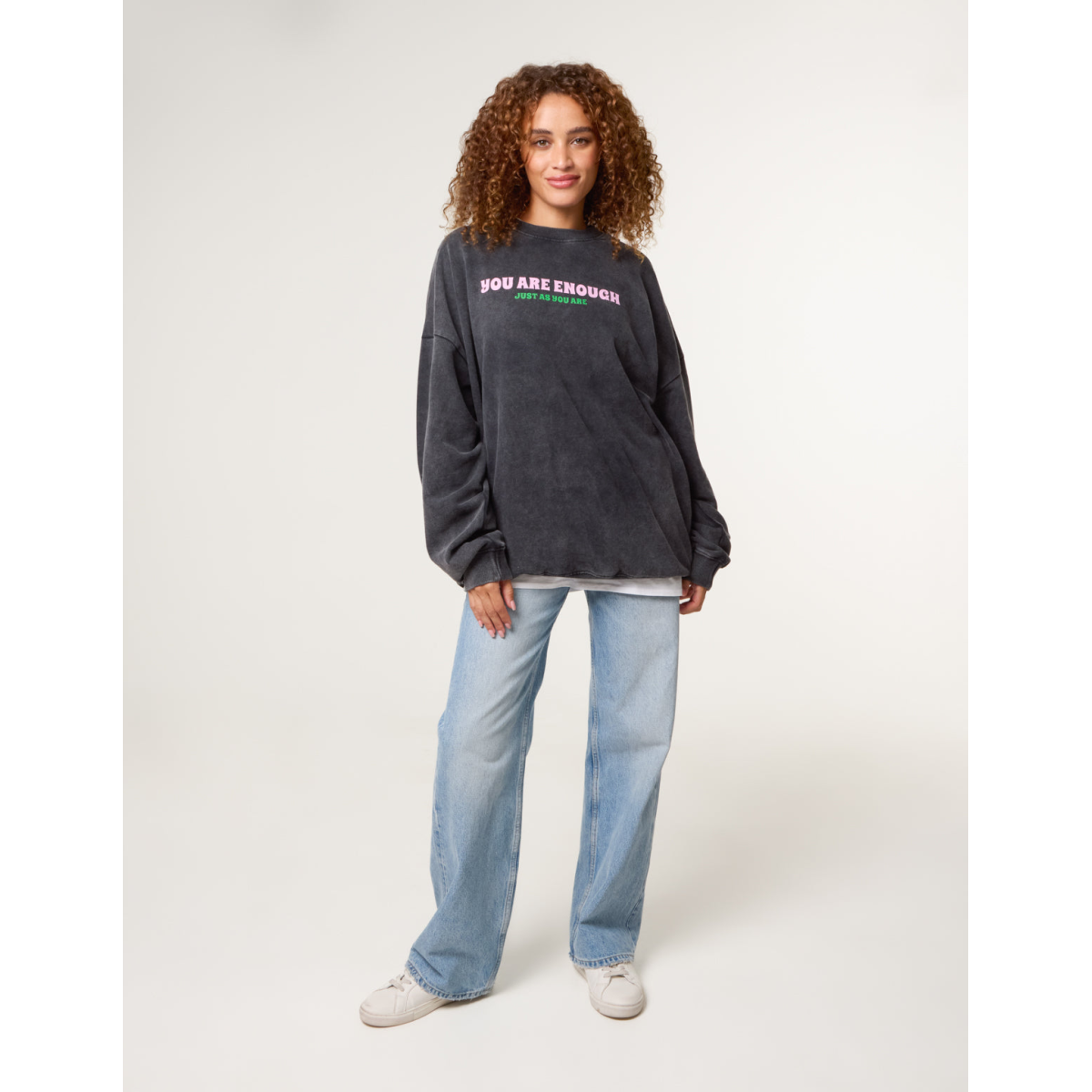 You Are Enough Slogan Sweatshirt