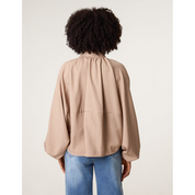 Drape Puffball Zipper Jacket