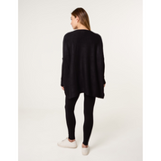Heart Diamante Oversized Jumper