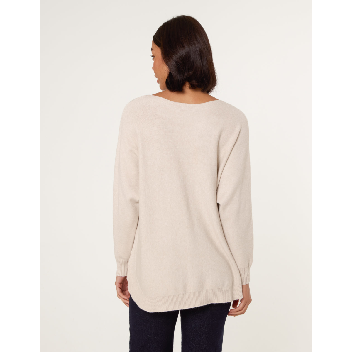 Pocket Slash Scoop Neck Jumper