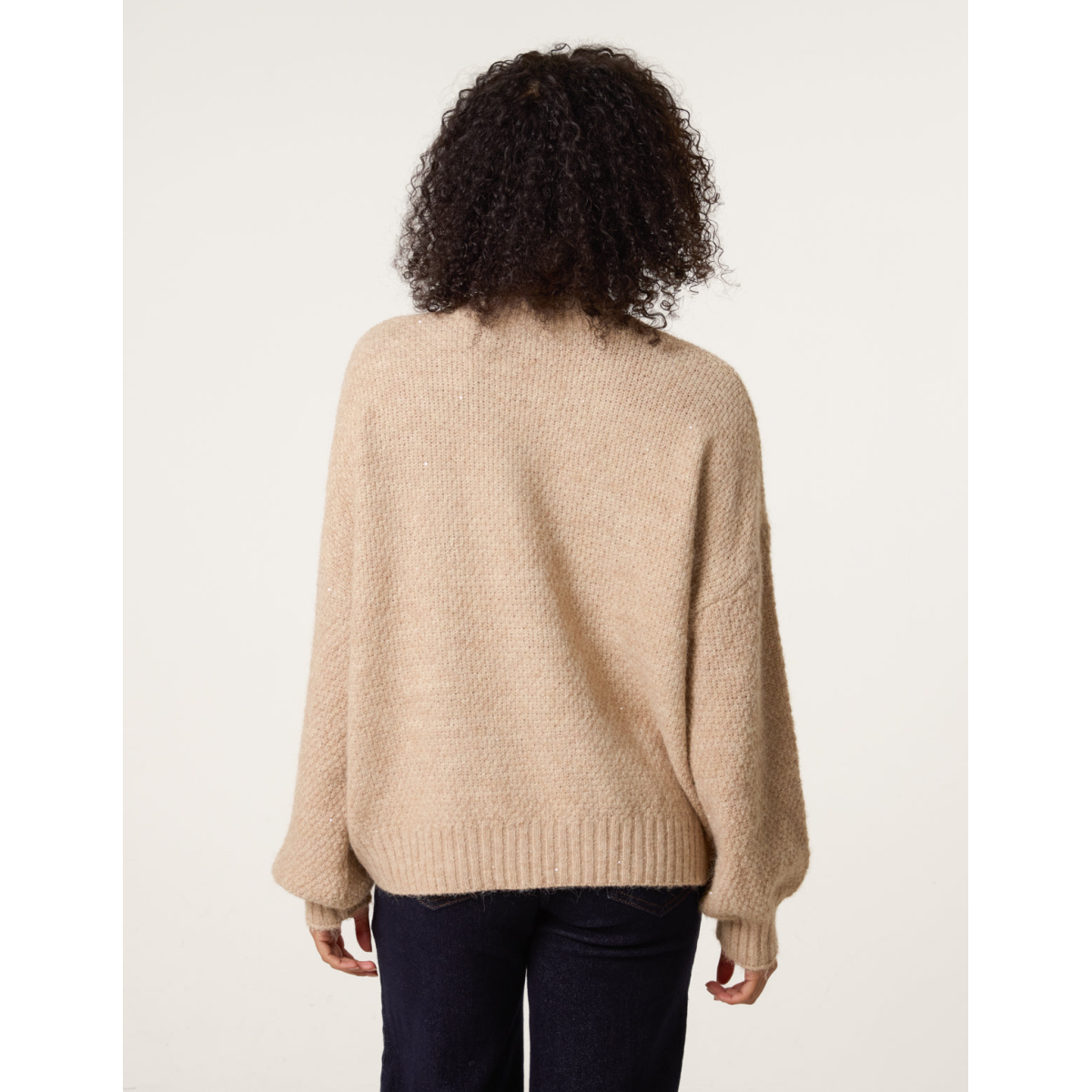 Round Neck Sequin Detailed Jumper
