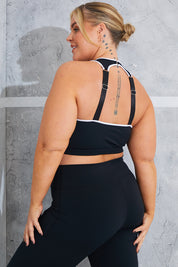 Contrast Adjustable Medium Support Sports Bra