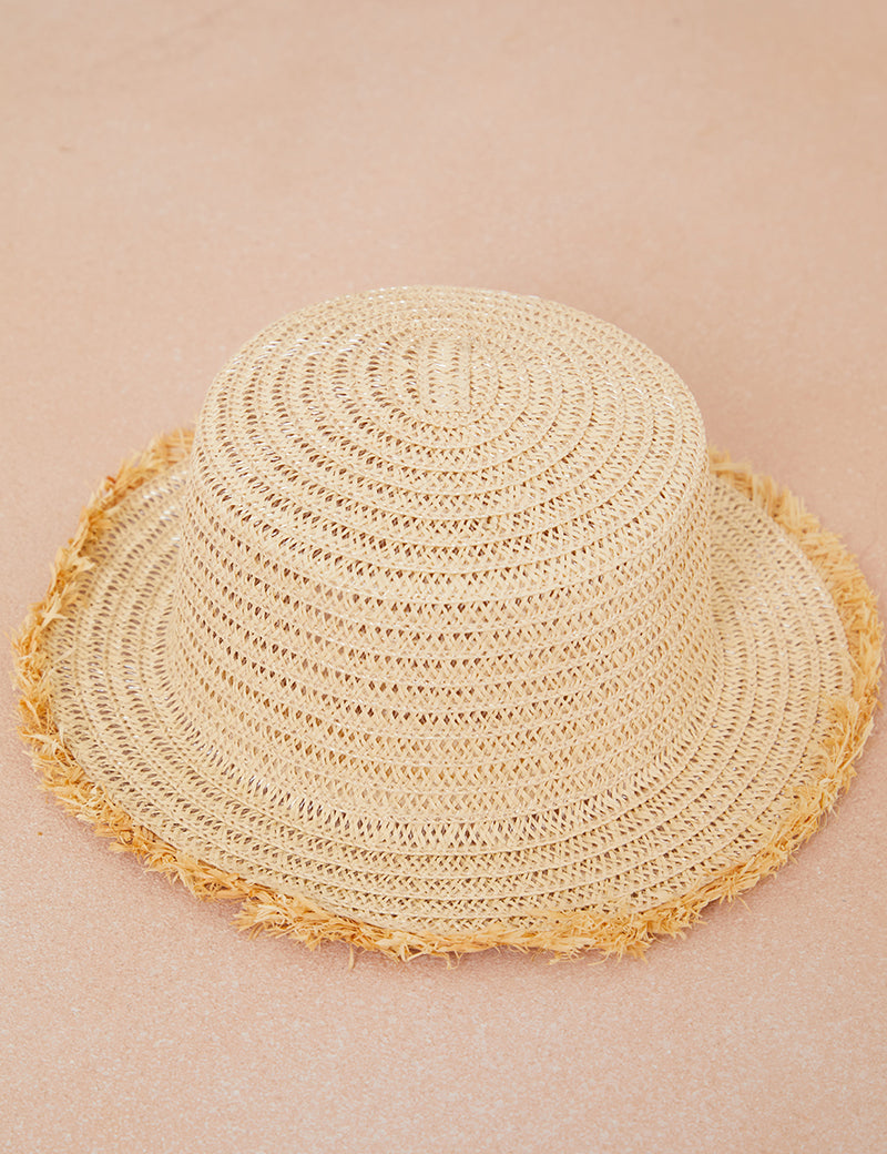 Contrast Trim Summer Hat