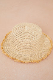 Contrast Trim Summer Hat