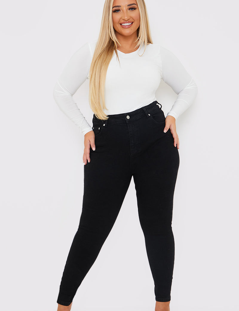 Stretch High Waisted Skinny Jeans