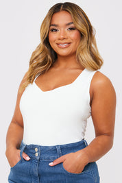 Sweetheart Neckline Sleeveless Bodysuit