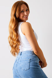 Ribbed Sweatheart Neckline Bodysuit