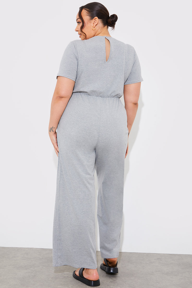 Short Sleeve Wrap Wide Leg Jumpsuit – InTheStyle