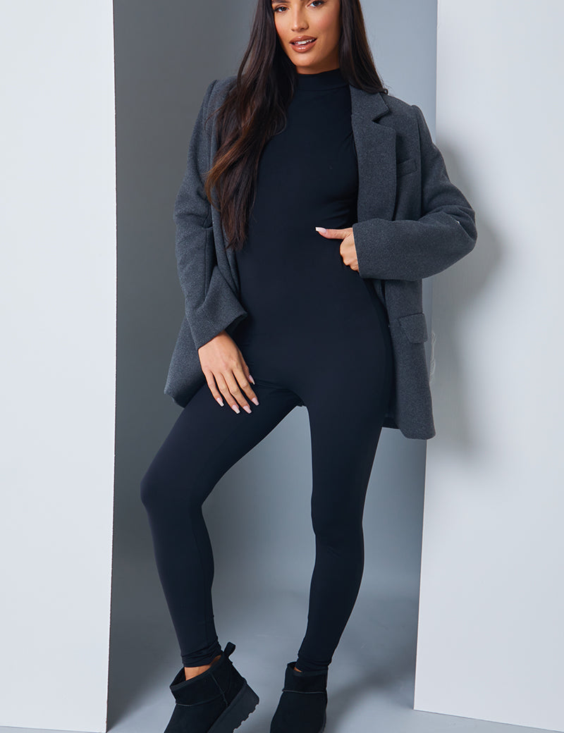 High Neck Sleeveless Unitard