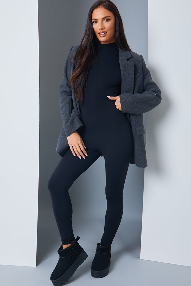 High Neck Sleeveless Unitard