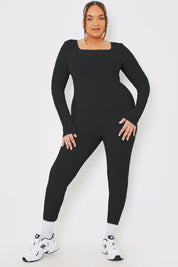Long Sleeve Scoop Neck Unitard