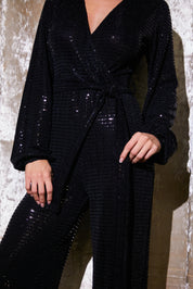 Sparkle Wrap Jumpsuit