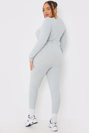 Long Sleeve Embroidered Scoop Neck Unitard