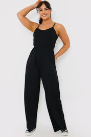 Strappy Wrap Wide Leg Jumpsuit