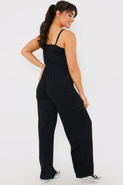 Strappy Wrap Wide Leg Jumpsuit