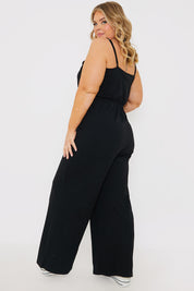 Strappy Wrap Wide Leg Jumpsuit