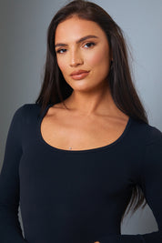 Scoop Neck Long Sleeve Unitard
