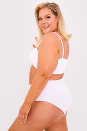 Controlled Textured Crinkle High Waisted Bikini Bottoms