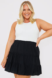 Frill Detail Volume Mini Skirt