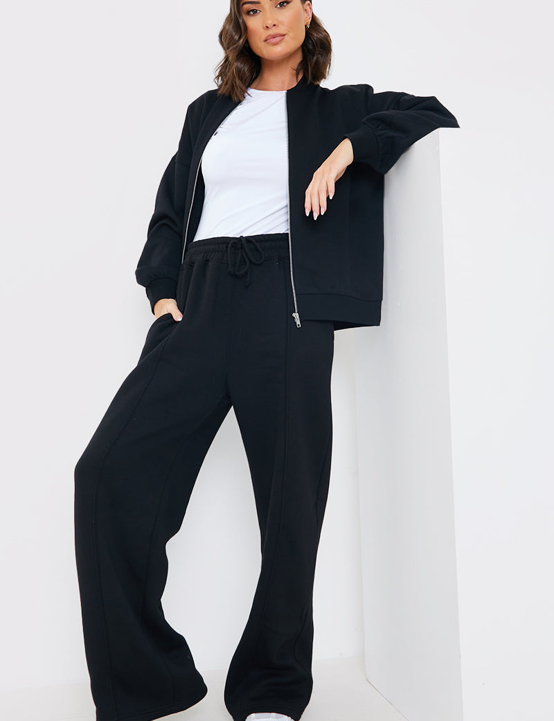 Drawstring Wide Leg Joggers