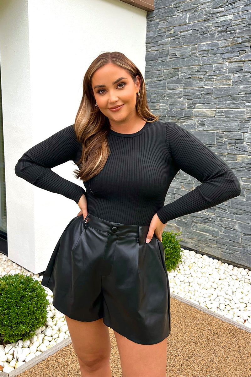 Faux Leather Shorts