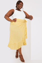 Floral Print Wrap Midaxi Skirt
