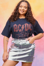 Metallic Mini Skirt