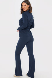 Flared Ribbed Co Ord Trouser