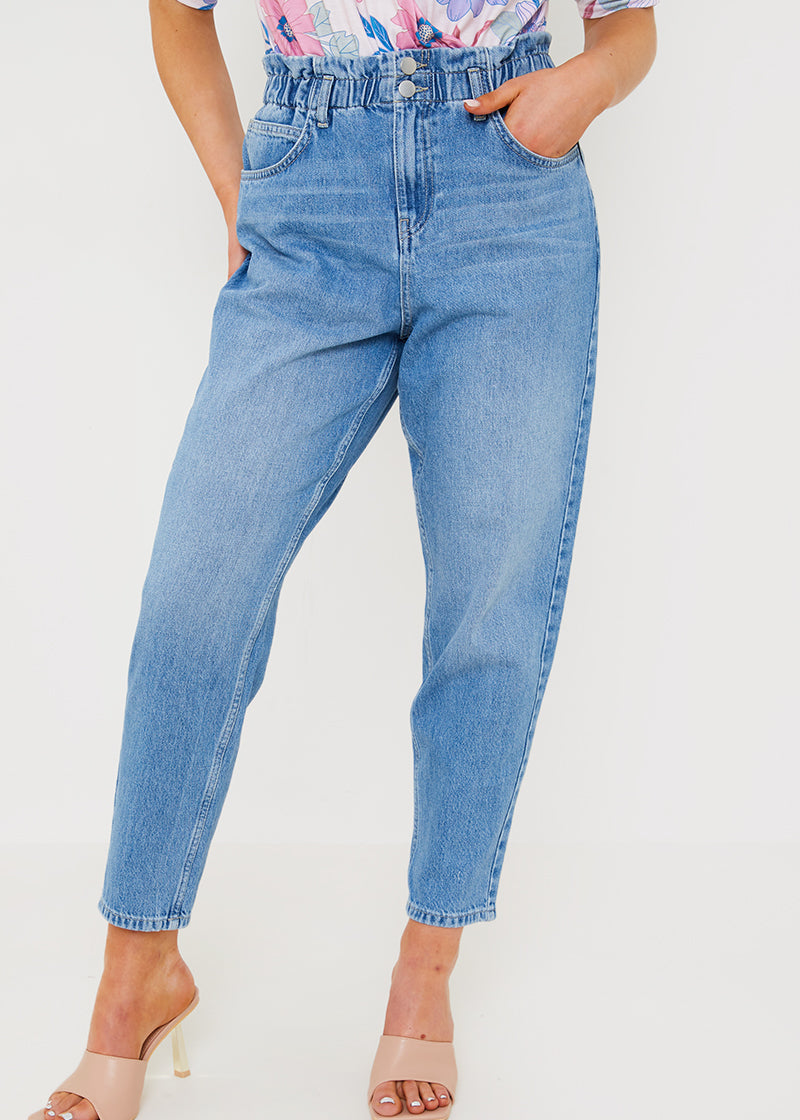 Lightwash Denim Paperbag Jeans