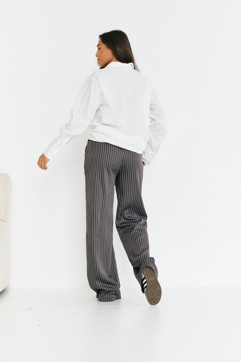 Tailored Pinstripe Dad Trouser