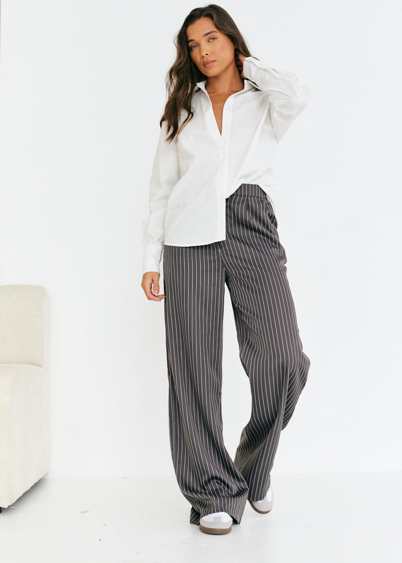 Tailored Pinstripe Dad Trouser
