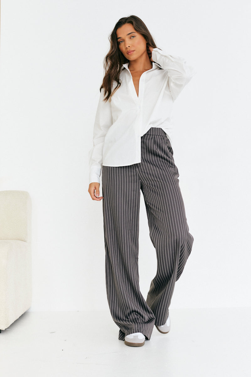 Tailored Pinstripe Dad Trouser