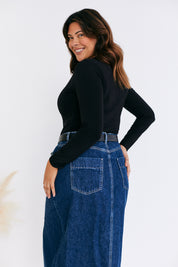 Long Sleeve Double Layer Slinky Bodysuit