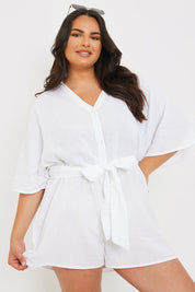 Batwing Belted Playsuit