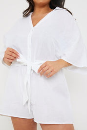 Batwing Belted Playsuit