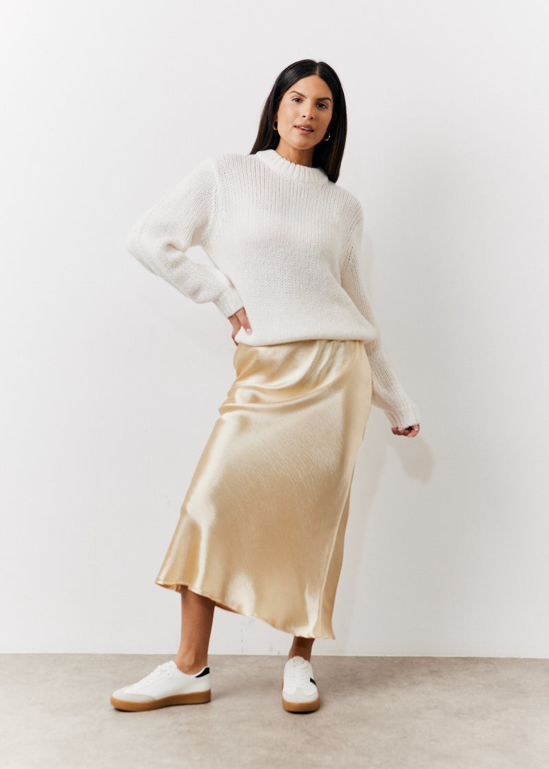 Satin Midi Skirt