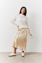Satin Midi Skirt