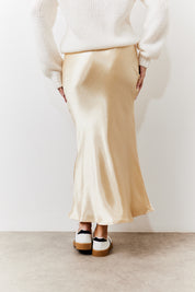 Satin Midi Skirt